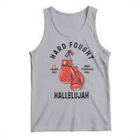 Hard Fought Hallelujah Tank Top Christian Boxing Gloves Bible Verse Faith - Wonder Print Shop