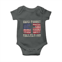 Hard Fought Hallelujah Baby Onesie Patriotic Christian Faith American Flag - Wonder Print Shop