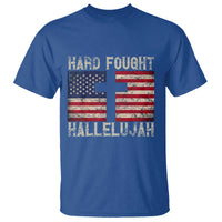 Hard Fought Hallelujah T Shirt Patriotic Christian Faith American Flag - Wonder Print Shop