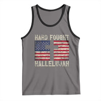 Hard Fought Hallelujah Tank Top Patriotic Christian Faith American Flag - Wonder Print Shop