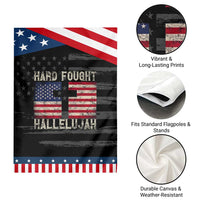 Hard Fought Hallelujah Garden Flag Patriotic Christian Faith American Flag