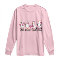 Hard Fought Hallelujah Long Sleeve Shirt Funny Christian Goose - Wonder Print Shop