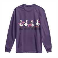Hard Fought Hallelujah Long Sleeve Shirt Funny Christian Goose - Wonder Print Shop
