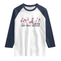 Hard Fought Hallelujah Raglan Shirt Funny Christian Goose - Wonder Print Shop