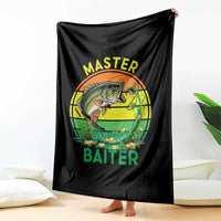 Funny Bass Fishing St Patricks Day Throw Blanket Master Baiter