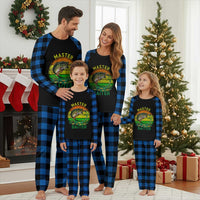 Funny Bass Fishing St Patricks Day Plaid Pajama Set Master Baiter