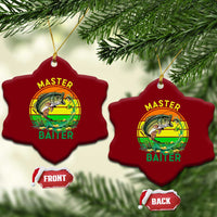 Funny Bass Fishing St Patricks Day Ceramic Ornament Master Baiter