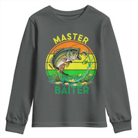 Funny Bass Fishing St Patricks Day Youth Sweatshirt Master Baiter