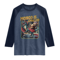 Mongo is Appalled Raglan Shirt Vintage Princess Donut Riding Mongo