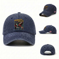 Mongo is Appalled Washed Cotton Baseball Cap Vintage Princess Donut Riding Mongo