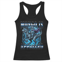 Mongo is Appalled Racerback Tank Top Funny Princess Donut Riding Mongo