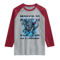 Mongo is Appalled Raglan Shirt Funny Princess Donut Riding Mongo