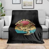 Mongo is Appalled Throw Blanket Vintage Princess Cat Riding Dinosaur