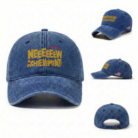 New Achievement Washed Cotton Baseball Cap Funny Sci-Fi Book Lover