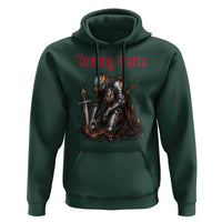Tummy Hurts Hoodie Funny Medieval Knight Dark Humor