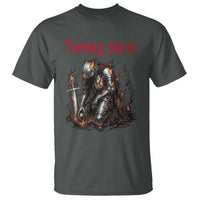Tummy Hurts T Shirt Funny Medieval Knight Dark Humor