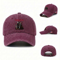Tummy Hurts Washed Cotton Baseball Cap Funny Medieval Knight Dark Humor