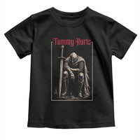 Tummy Hurts Toddler T Shirt Funny Medieval Knight Dark Meme