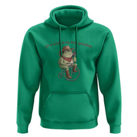 Off to Wrangle My Feral Grandkids Hoodie Funny Cowboy Frog Grandpa Western Meme