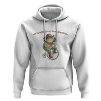 Off to Wrangle My Feral Grandkids Hoodie Funny Cowboy Frog Grandpa Western Meme