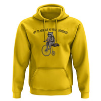 Off To Wranglin My Feral Grandkids Hoodie Funny Raccoon Grandpa Father's Day Gift