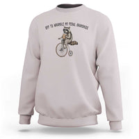 Off To Wranglin My Feral Grandkids Sweatshirt Funny Raccoon Grandpa Father's Day Gift