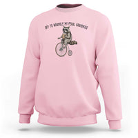 Off To Wranglin My Feral Grandkids Sweatshirt Funny Raccoon Grandpa Father's Day Gift