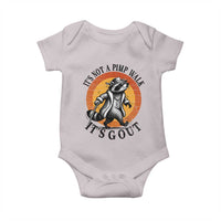 It's Not A Pimp Walk It's Gout Baby Onesie Funny Gout Dad Sarcastic Raccoon