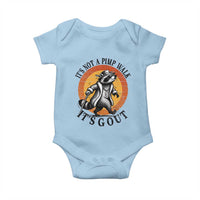 It's Not A Pimp Walk It's Gout Baby Onesie Funny Gout Dad Sarcastic Raccoon