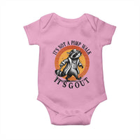 It's Not A Pimp Walk It's Gout Baby Onesie Funny Gout Dad Sarcastic Raccoon