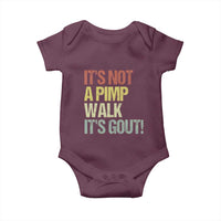 It's Not A Pimp Walk It's Gout Baby Onesie Funny Old Man Medical Humor