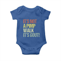 It's Not A Pimp Walk It's Gout Baby Onesie Funny Old Man Medical Humor