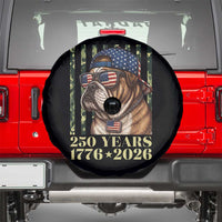 250 Years America Anniversary Spare Tire Cover Military Bulldog American Flag Camo