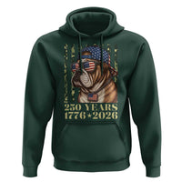 250 Years America Anniversary Hoodie Military Bulldog American Flag Camo