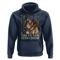 250 Years America Anniversary Hoodie Military Bulldog American Flag Camo