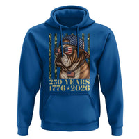 250 Years America Anniversary Hoodie Military Bulldog American Flag Camo