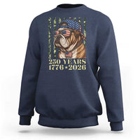 250 Years America Anniversary Sweatshirt Military Bulldog American Flag Camo