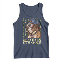 250 Years America Anniversary Tank Top Military Bulldog American Flag Camo