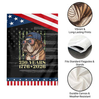 250 Years America Anniversary Patriotic Garden Flag Military Bulldog American Flag Camo