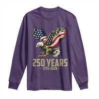 250 Years America Anniversary Long Sleeve Shirt Military Eagle American Flag Camo