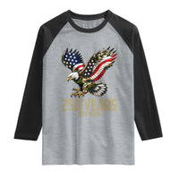 250 Years America Anniversary Raglan Shirt Military Eagle American Flag Camo