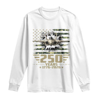 250 Years Anniversary Long Sleeve Shirt Patriotic Jet Fighter US Flag Camo