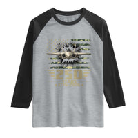 250 Years Anniversary Raglan Shirt Patriotic Jet Fighter US Flag Camo