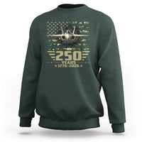 250 Years Anniversary Sweatshirt Patriotic Jet Fighter US Flag Camo