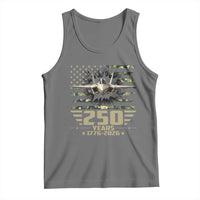 250 Years Anniversary Tank Top Patriotic Jet Fighter US Flag Camo