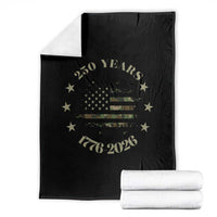 250 Years Anniversary Throw Blanket Camo American Flag Independence Day