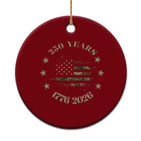 250 Years Anniversary Ceramic Ornament Camo American Flag Independence Day