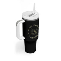 250 Years Anniversary Tumbler With Handle Camo American Flag Independence Day