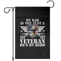 Military Family Veteran Support Garden Flag My Papa US Veteran My Hero