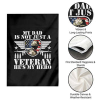 Military Family Veteran Support Garden Flag My Papa US Veteran My Hero